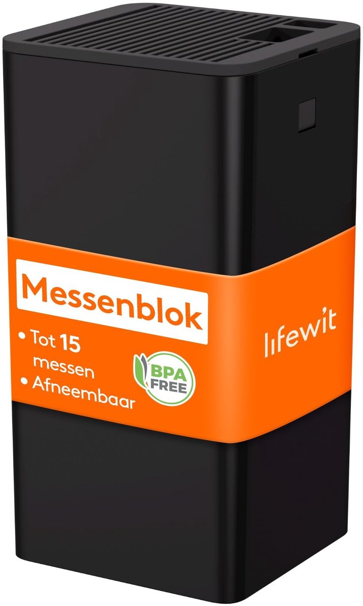 Dailygoods - Universele Messenblok voor 15 Messen met Afvoergaten