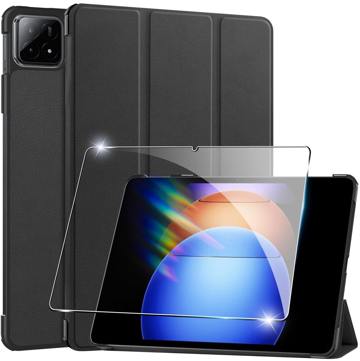 Dailygoods - Dailygoody - Beschermhoes - Xiaomi Pad 6S Pro 2024 - Ultradun - Zwart - Schokbestendig - Flexibel - Geschikt voor 12,4 inch