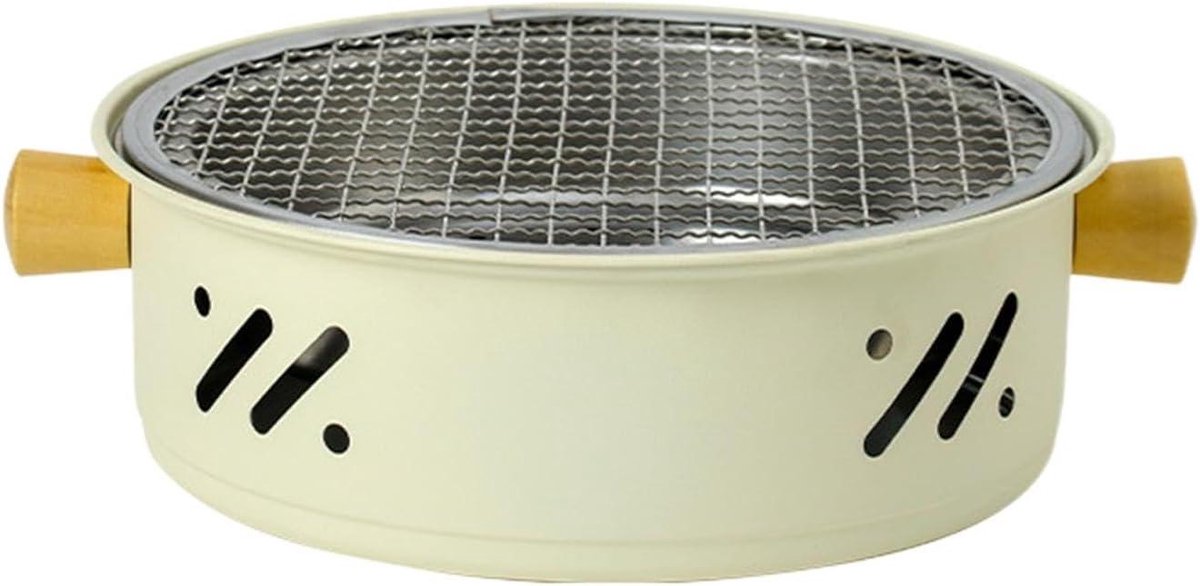 Tafelgrill - Elektrische barbecue - Buiten koken - Draagbaar en compact - 29 cm breed - Zilver
