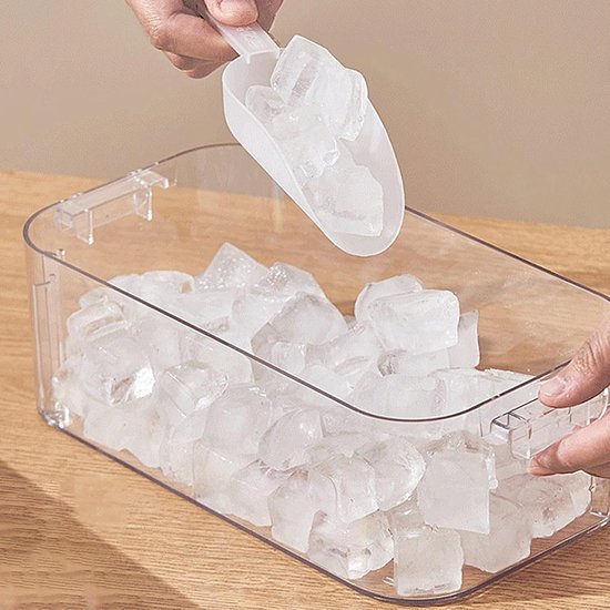 IJsblokjeshouder met deksel - IJsblokjesmaker - Dranken koelen - 64 ijsblokjes - 268 cm lengte - Paars — afbeelding 2
