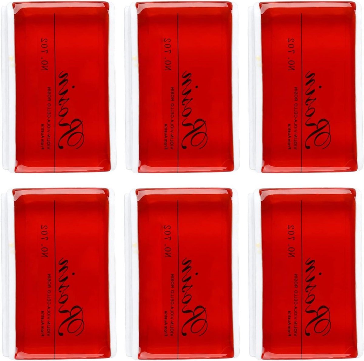 Vioolhars 6 Stuks - Strijkstokhars - Soepele Controle - Minimaliseert Stof - 6 Stuks - Rood