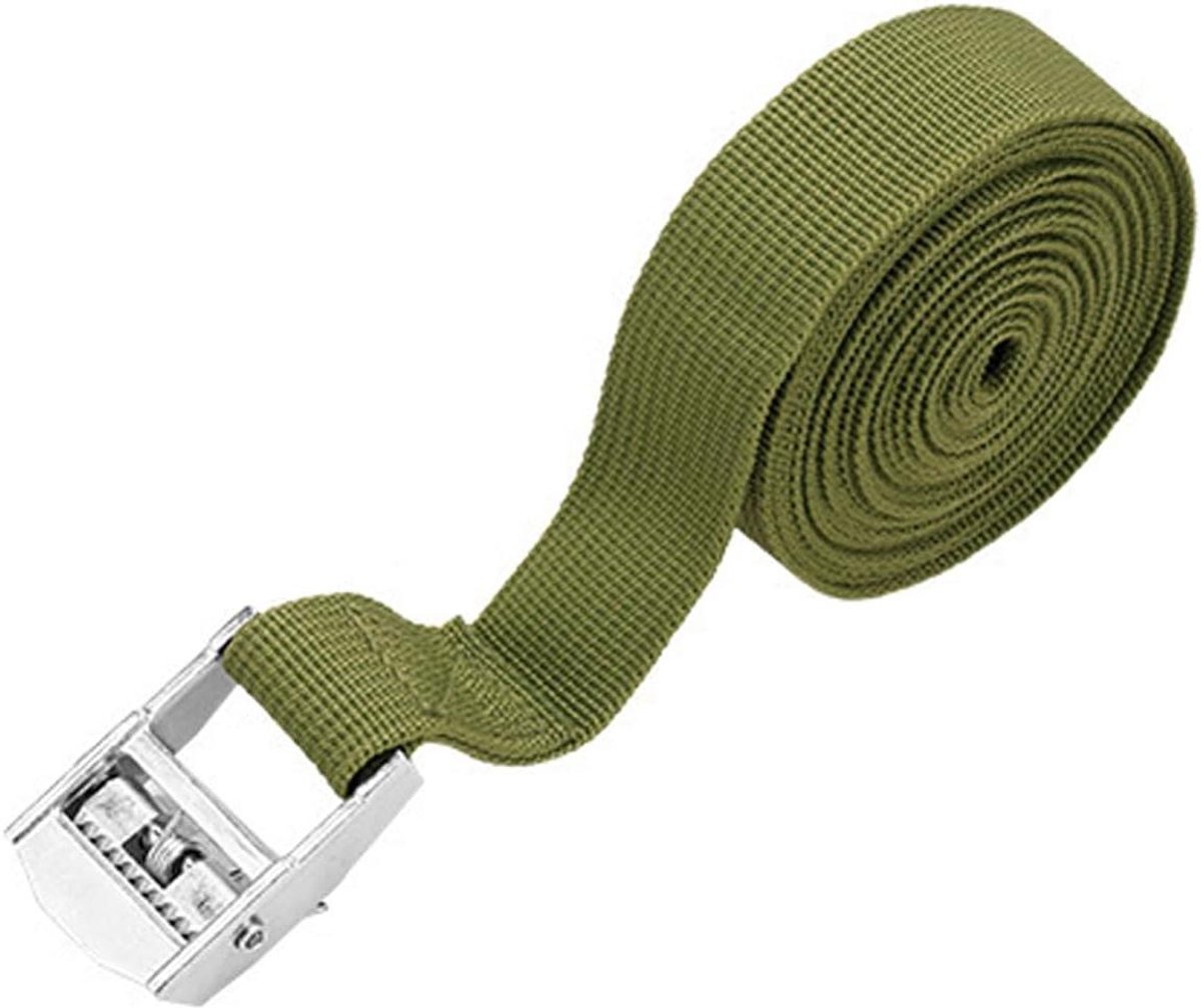 Spanband - Duurzaam, Roestvrij & Met Snelsluiting - Voor Motor, Auto & Fiets Bagagedrager - Groen - 5 m x 2,5 cm