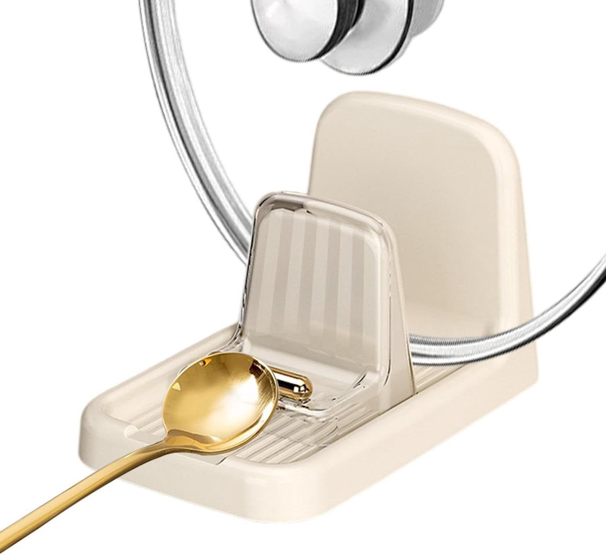 Pot Dekselhouder - Pannen Rek - Keuken Ordenen - Antislip Opvouwbaar - 12.5 cm - Wit
