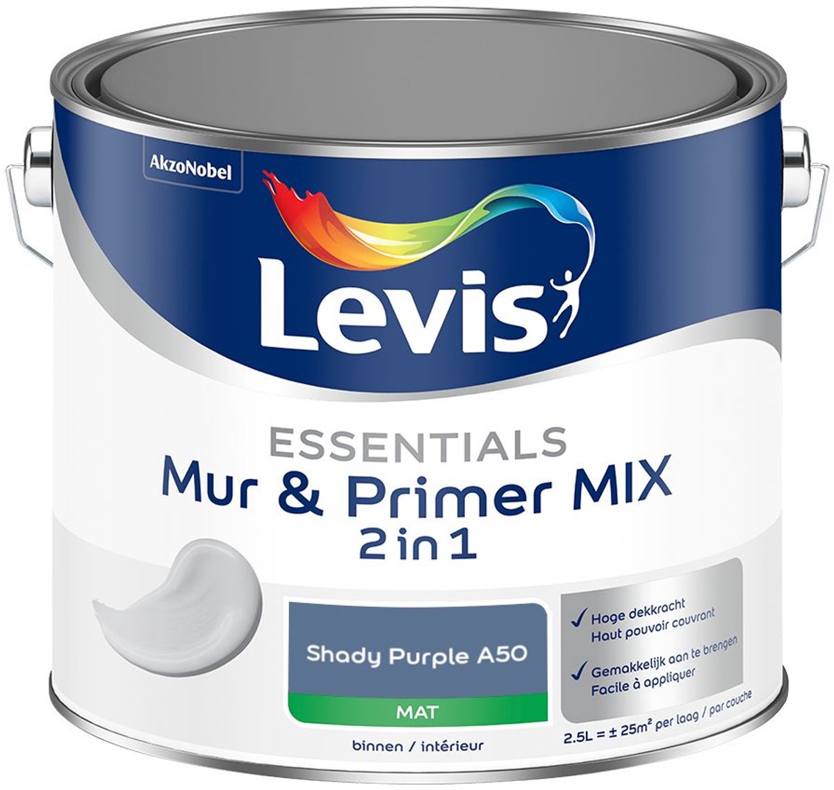 Levis - Essentials Mur & Primer Mix - Shady Purple A50 - Mengverf - 2,5 L