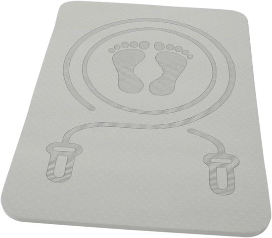 Springmat - Oefenmat - Thuis sporten - Geluiddempend - 60x40 cm - Grijs