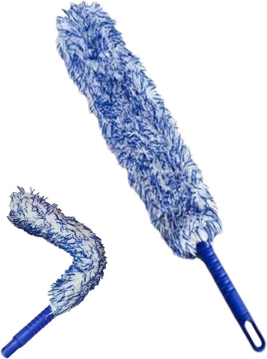 Wielborstel - Velgenreiniger - Auto poetsen - Zachte microvezel - 41 cm lang - Blauw