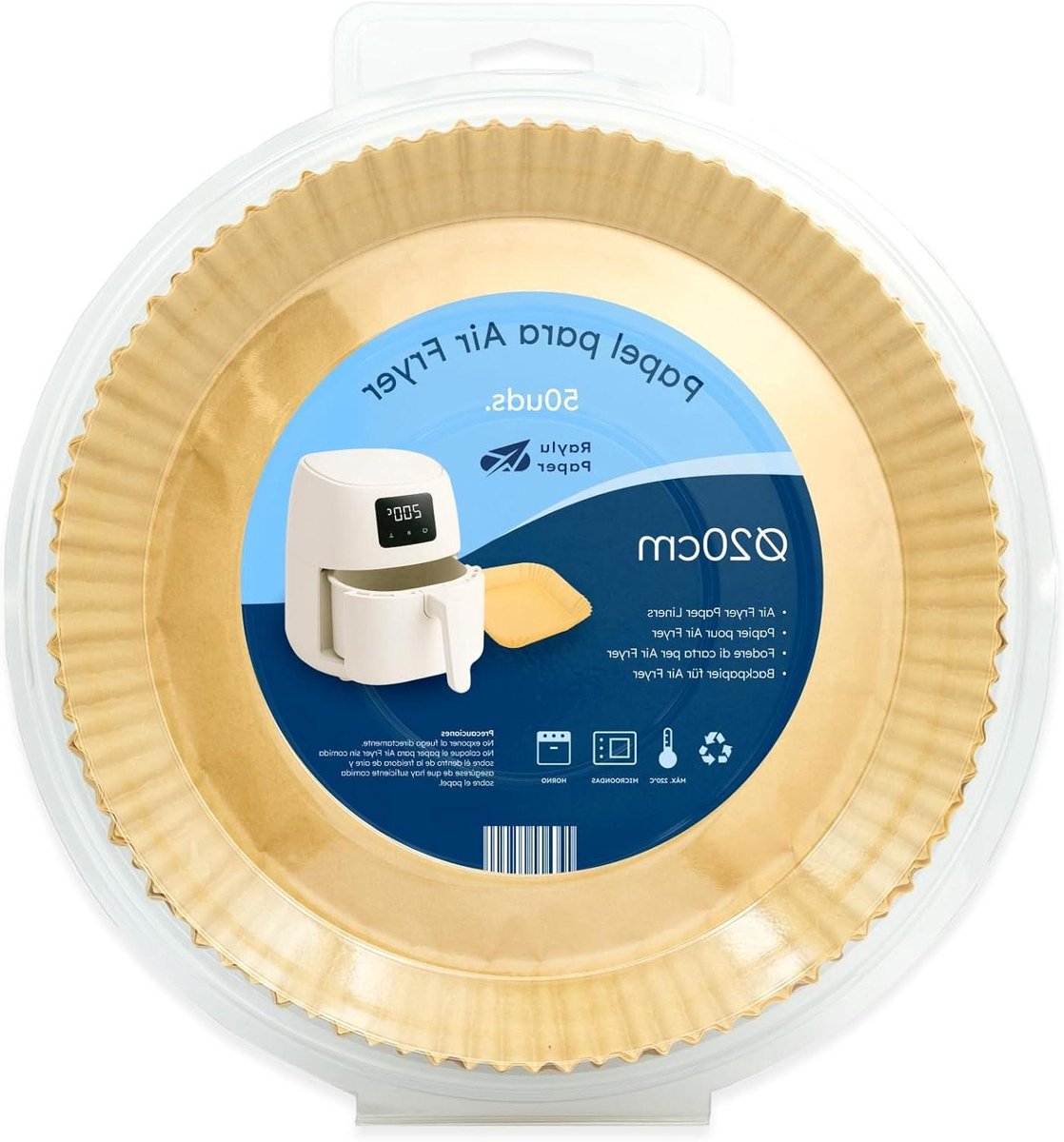 Airfryer Papier - Bakpapier Vellen - Hygiënisch Koken - Hittebestendig 220°C - 20 cm Rond - Niet gespecificeerd