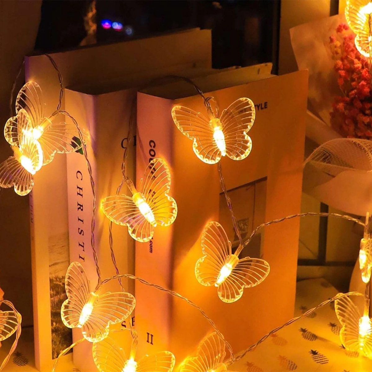 Innovra - Dailygoods - Vlinderlichtketting 1,5 m met 10 LED's voor Decoratie