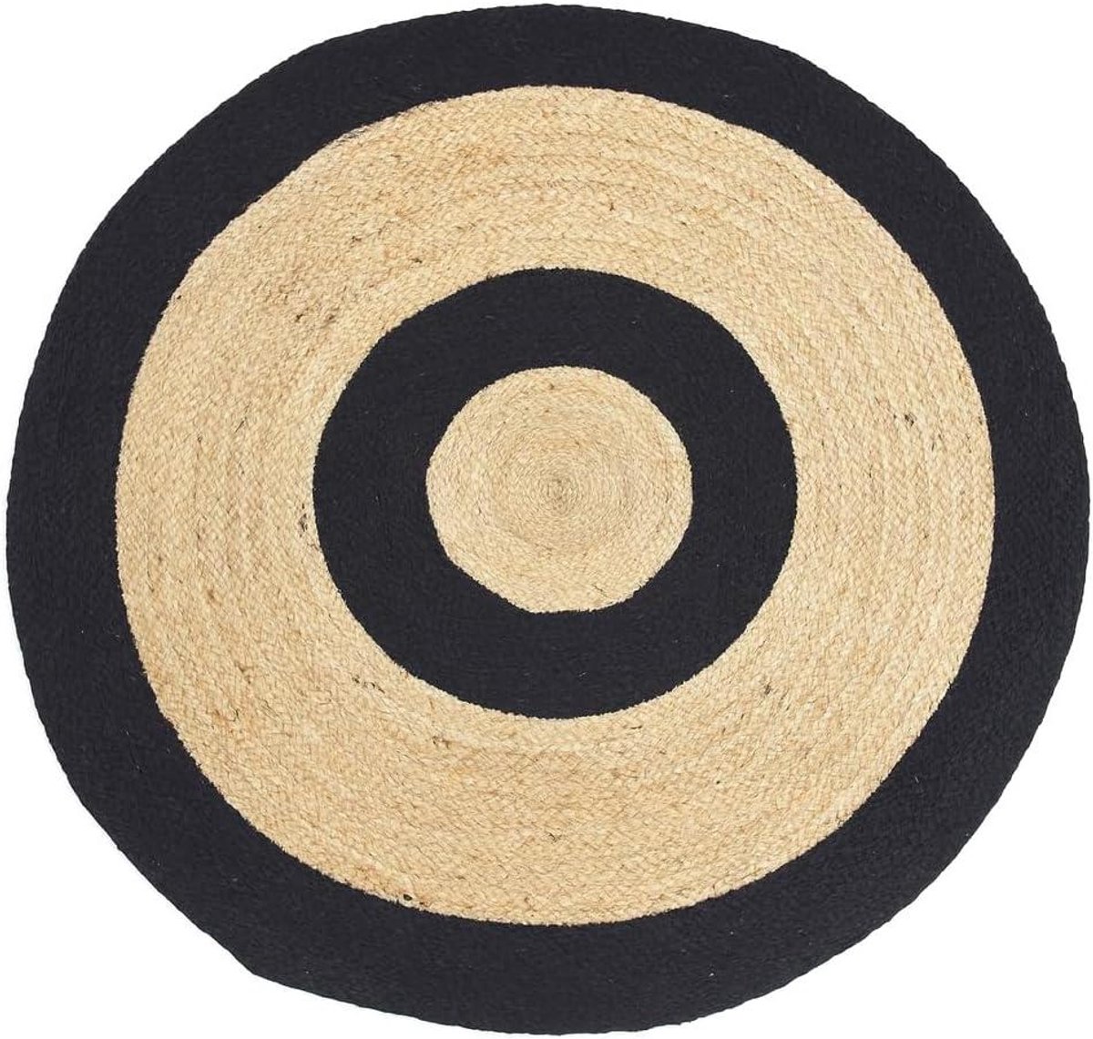 Jute Vloerkleed - Rond Kleed - Woonkamer Decoratie - Handgeweven Design - 210 cm - Beige Z
