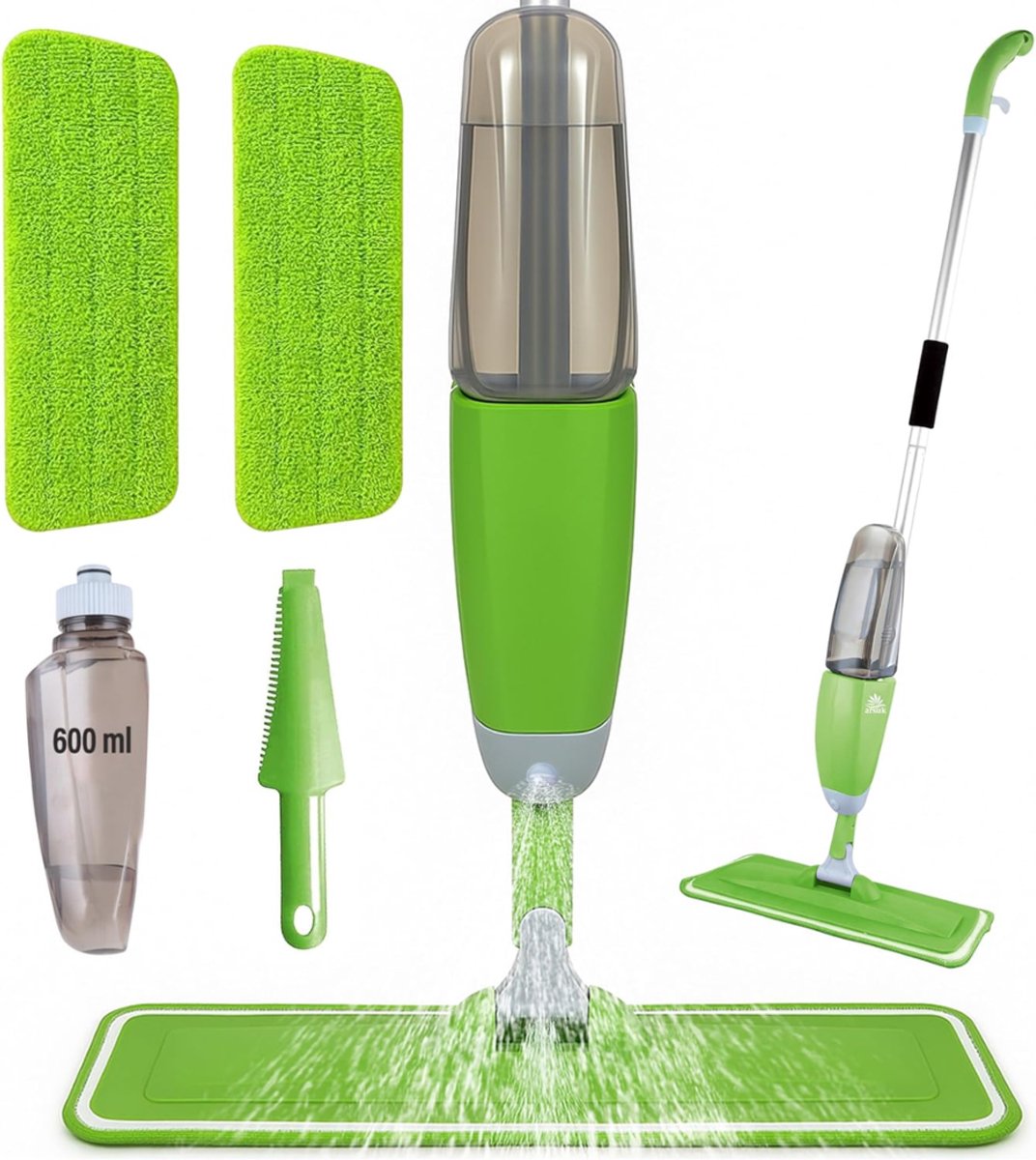 TIM® Dweil met spray - Dweil - Mop - Groente - 44cm x 22cm x 10cm