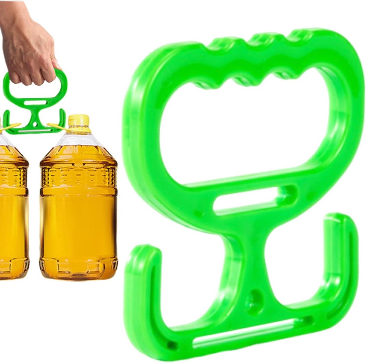 Boodschappentashouder - Draag Hulp - Zwaar Dragen - Ergonomische Grip - 12 x 12 cm - Groen