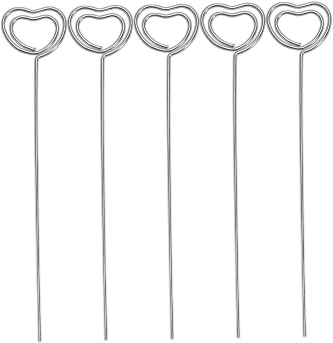 Foto Clips - Kaarthouders - Decoratief Gebruik - Hartvorm Design - 50 Stuks - Zilver