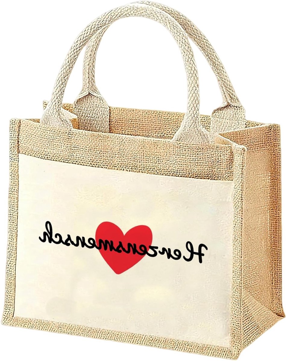 Cadeau voor vrouwen, jute shopper tas, vriendschapsgeschenk, verjaardagscadeau, bedankje voor beste vriendin, duurzame tas, stijlvolle tas voor dagelijks gebruik