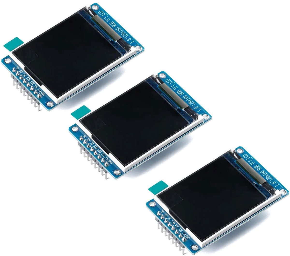 Dailygoods - 3 Stuks TFT LCD-Display Module 1,77/1,8 inch voor Arduino en Raspberry Pi