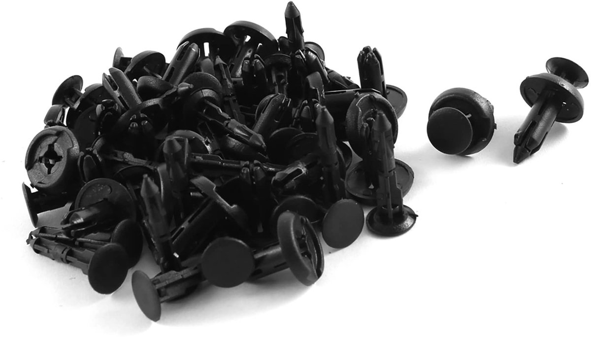 Dailygoods - Klinknagels Spatbescherming Clips 30 Stuks Zwart
