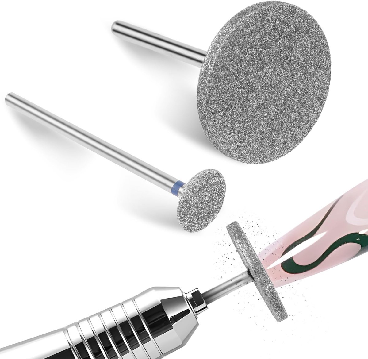 Dailygoods - Set van 2 Slijpschijven voor Elektrische Nagelboor