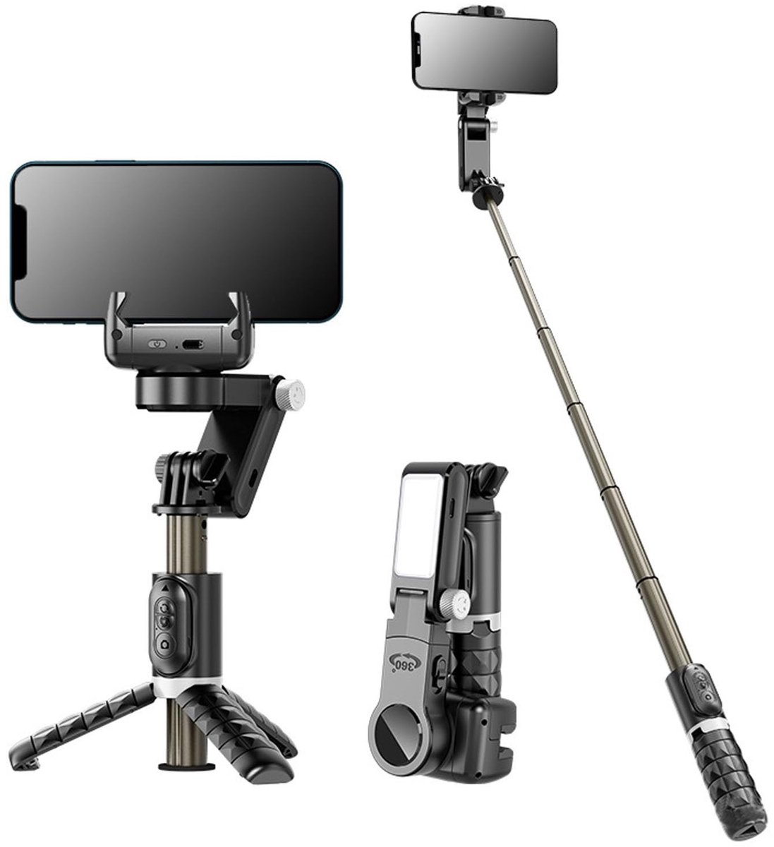 Dailygoods - Smartphone Gimbal-Stabilisator met Uitschuifbare Selfie Stick