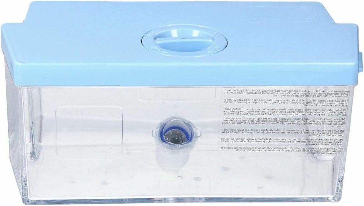 Watertank met deksel - Waterreservoir koelkast - Koel-vriescombinatie - Kunststof materiaal - 17 x 25 cm - Transparant