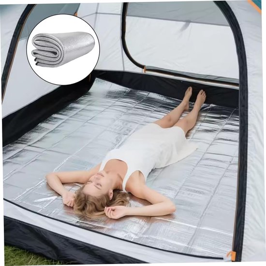 Kampeer Slaapmat - Buitenmat Isolatie - Outdoor Rusten - Waterdichte Isolatie - 150x200 cm - Zilver — afbeelding 4