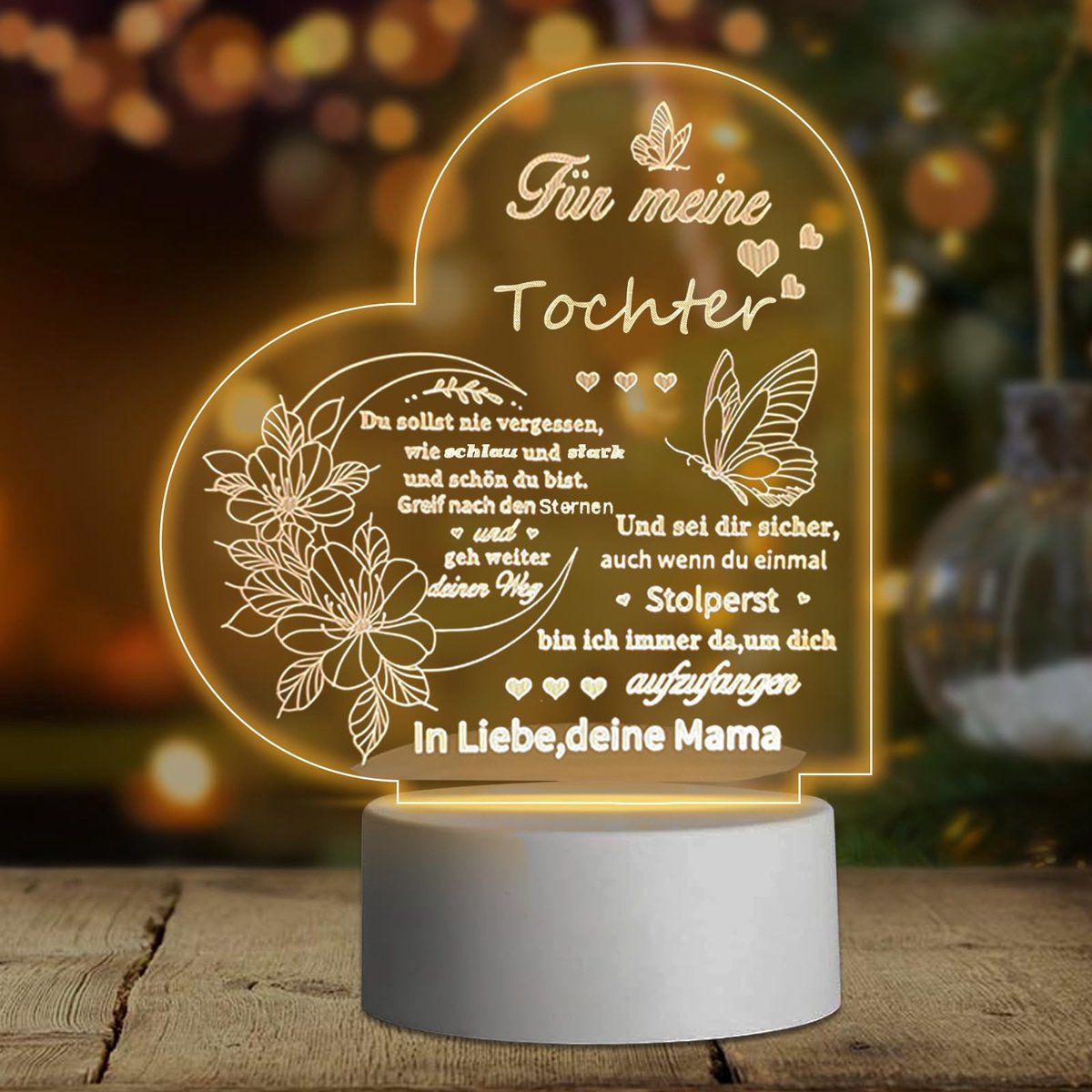 aladdien - Cadeau voor dochter - LED nachtlampje - Grappige geschenken - Dochter - Gepersonaliseerd verjaardagscadeau - Moeder dochter geschenken