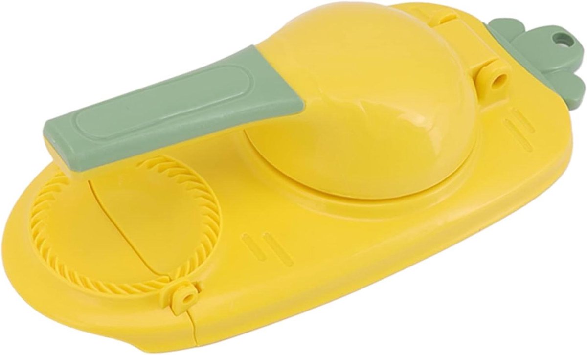 Knoedelmaker Deegperser - Dumpling Ravioli - Eten Maken - 2-in-1 Ontwerp - 244 g - Geel