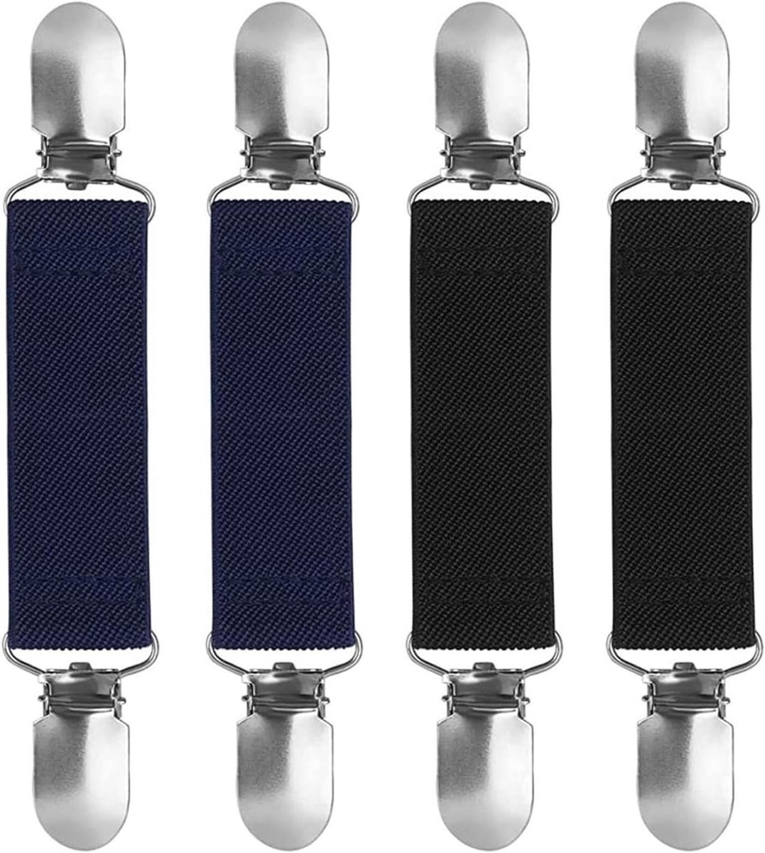 Kleding Clips - Vest Clips - Kleding Aanpassen - Verstelbaar Elastisch - 4 Stuks - Twee Kleuren
