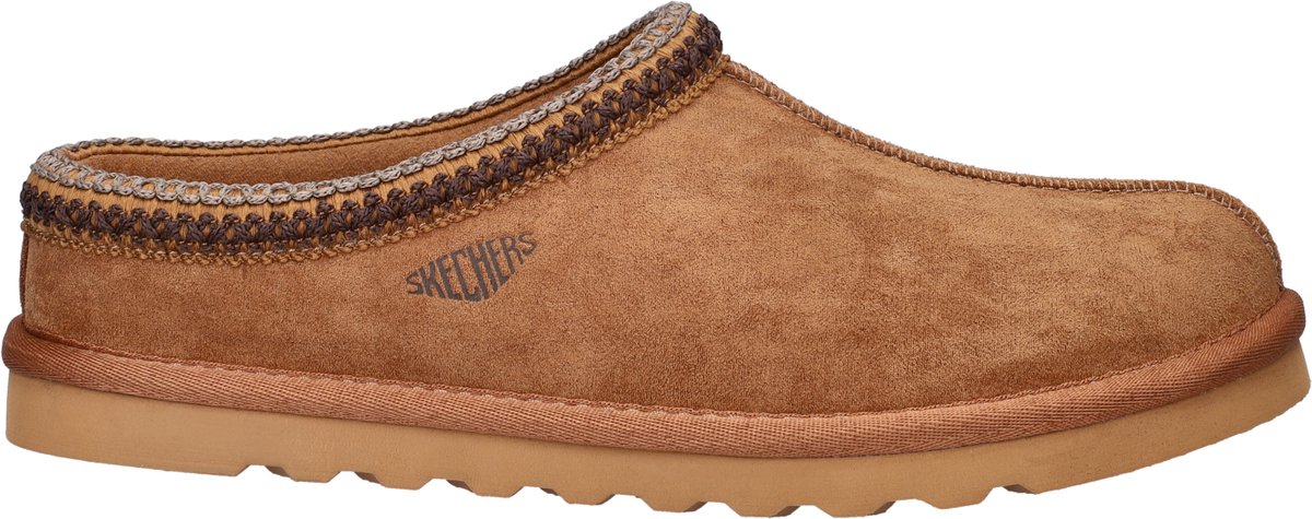 Skechers Renten heren pantoffel - Cognac - Maat 47,5