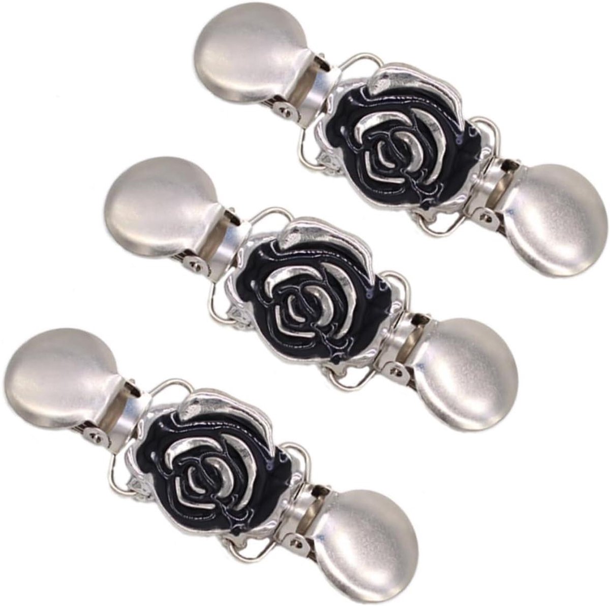Kledingclips Set - Vest Clips - Kleding Verfraaien - Bloemvorm Design - 3 Stuks - Transparant