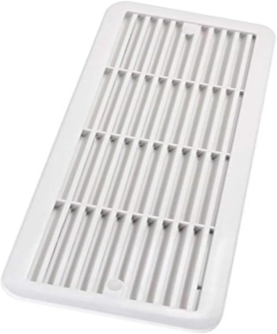 Ventilatierooster Koelkast - Rooster Caravan - Optimale Luchtstroom - Eenvoudige Installatie - 483 x 186 mm - Wit Zwart — afbeelding 2