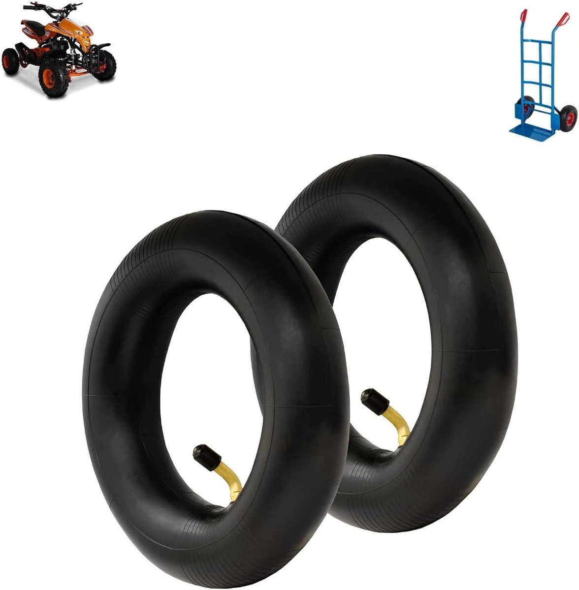 Binnenbanden Set - Reserveonderdelen - Materiaaltransport - Dubbellaags Ontwerp - 4.10/3.50-4 Inch - Zwart