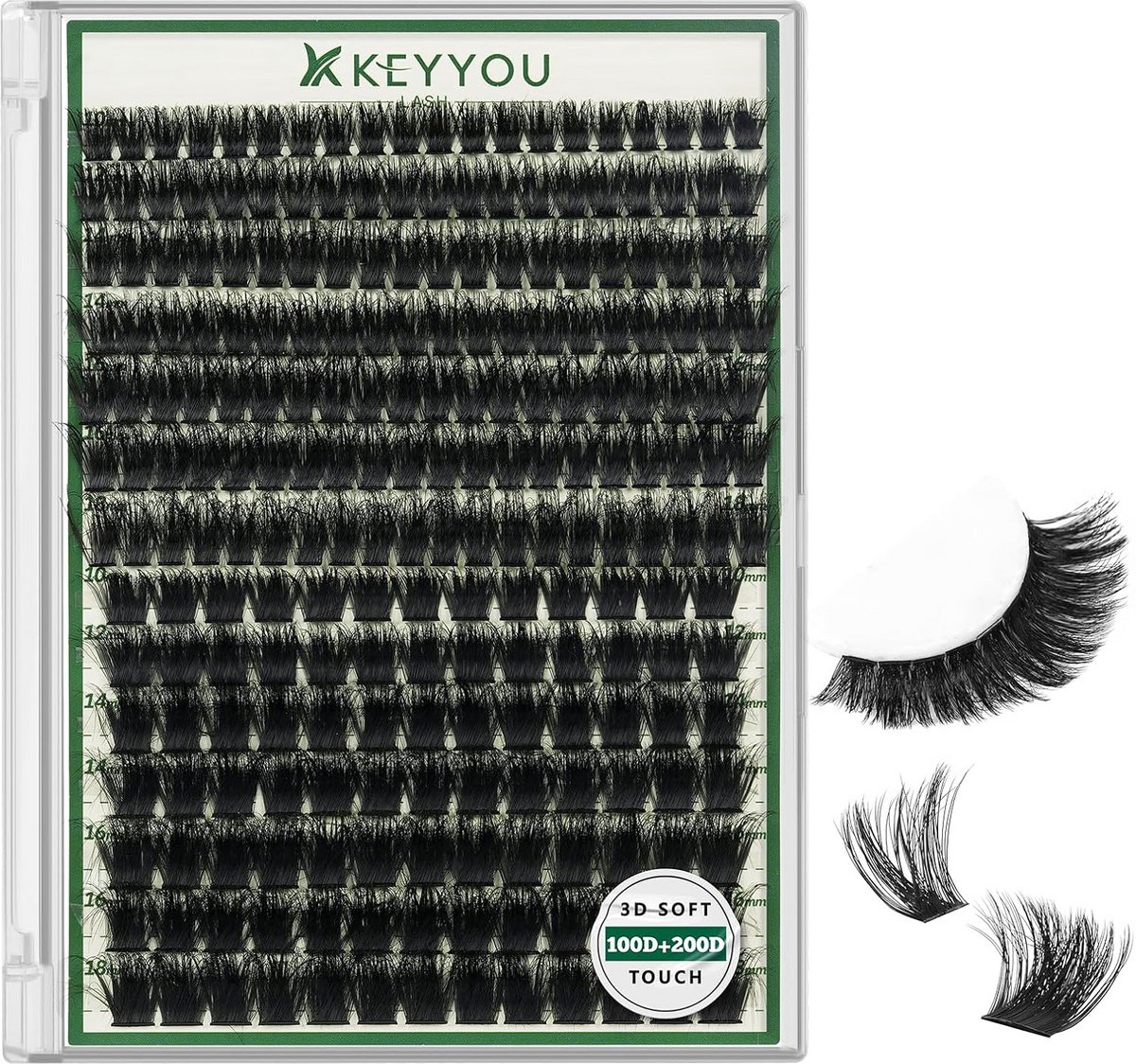 Individuele Wimpers Clusters D-Krul - 231 Stuks Doe-Het-Zelf Wimperextensions 10-18 mm