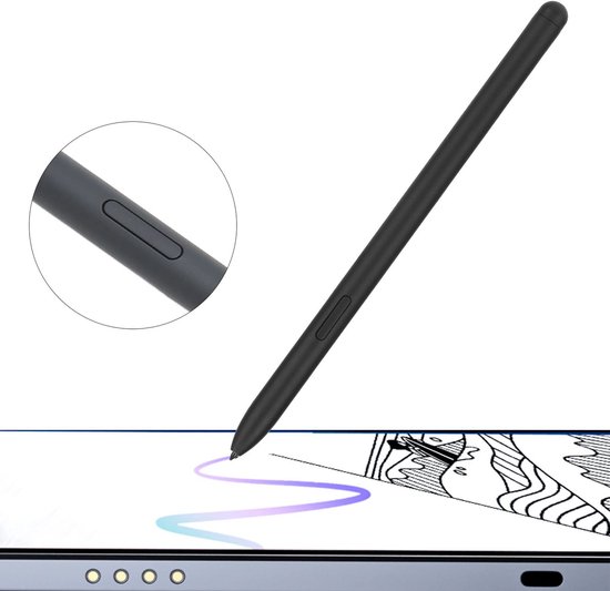 aladdien - Vervangende S Pen Stylus Pen - Tablet Stylus voor Notities - Zwart - Geschikt voor Galaxy Tab S6 Lite - Met 5 Tips - Optimaal Schrijfcomfor — afbeelding 3