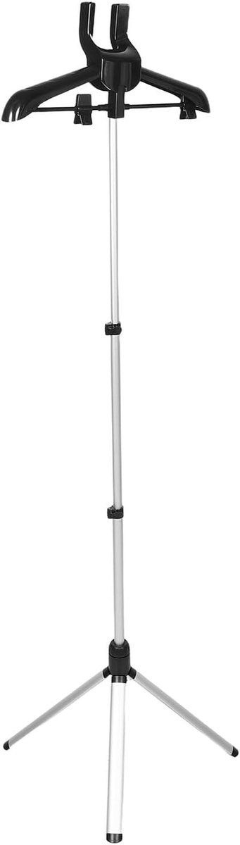 Opvouwbare Stoomstrijkstandaard - Kledinghanger Stomer - Kleding Stomen - Verstelbare Hoogte - 147 cm Hoog - Zwart