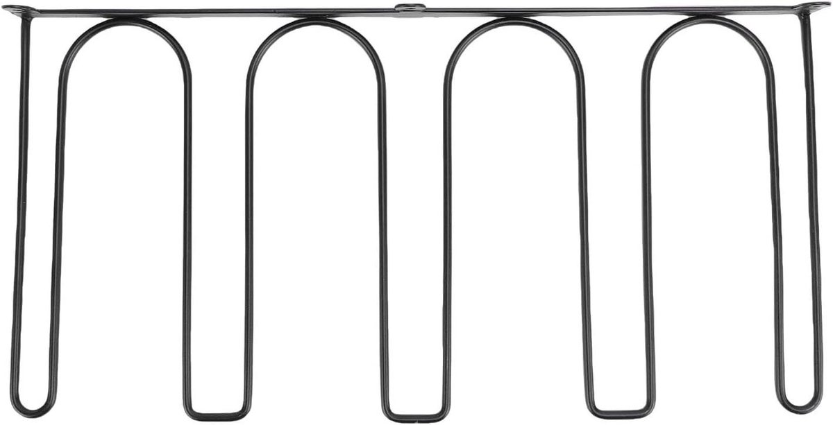 Wandlaarzenrek - Laarshouder - Ruimte Besparen - Zware Metalen - 8 Paar - Zwart