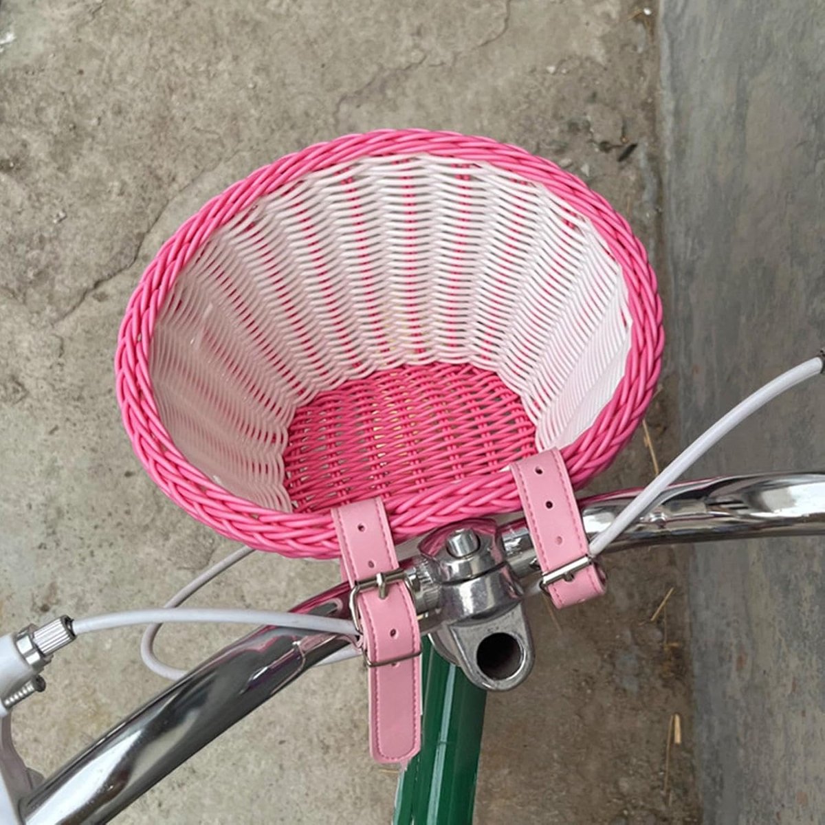 Kinderfietsmand - Fietsaccessoire - Spullen vervoeren - Verstelbare gesp - 22x20x17cm - Roze