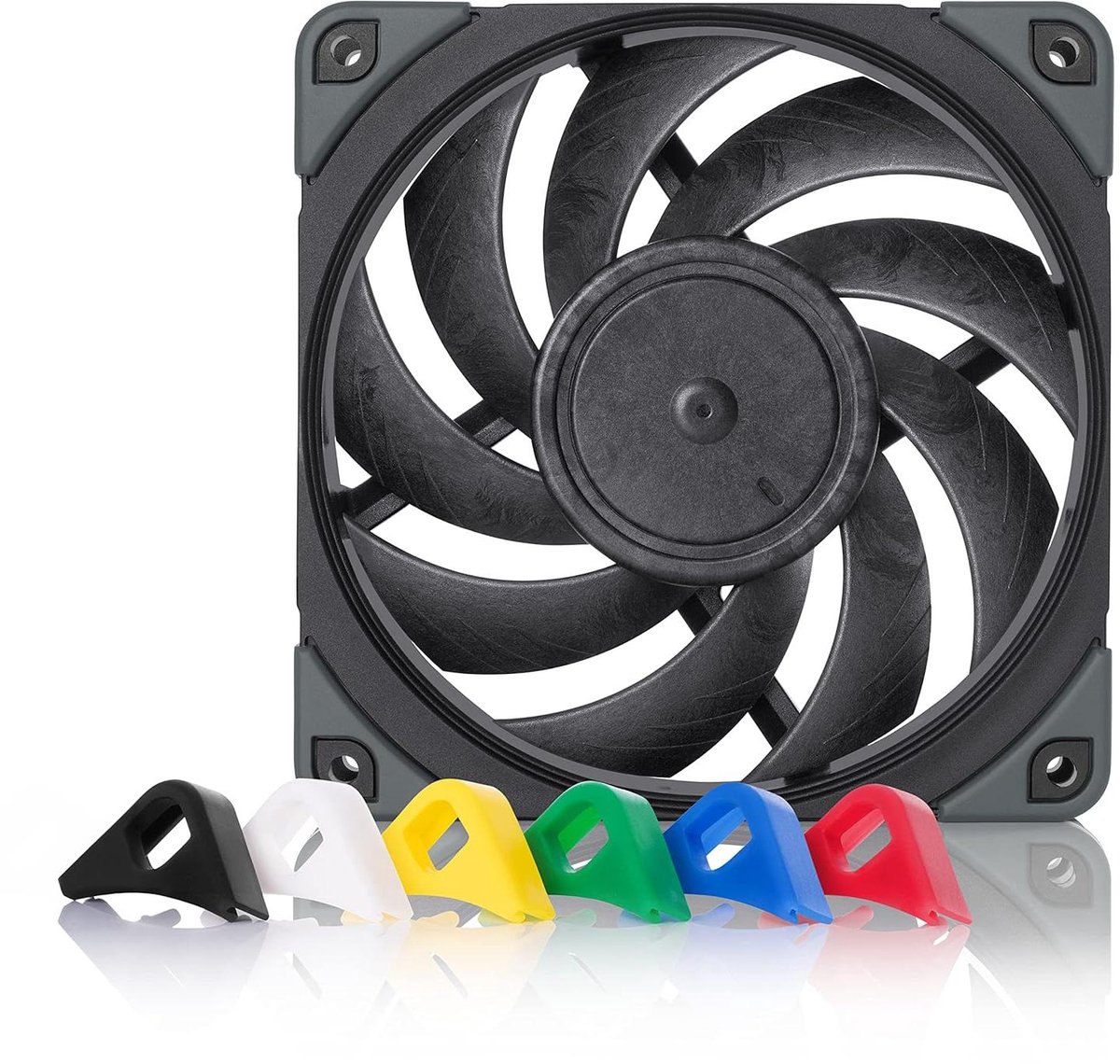 Stille PC Ventilator - Koeler - Computer Koeling - Verwisselbare Kleuren - 120mm - Zwart