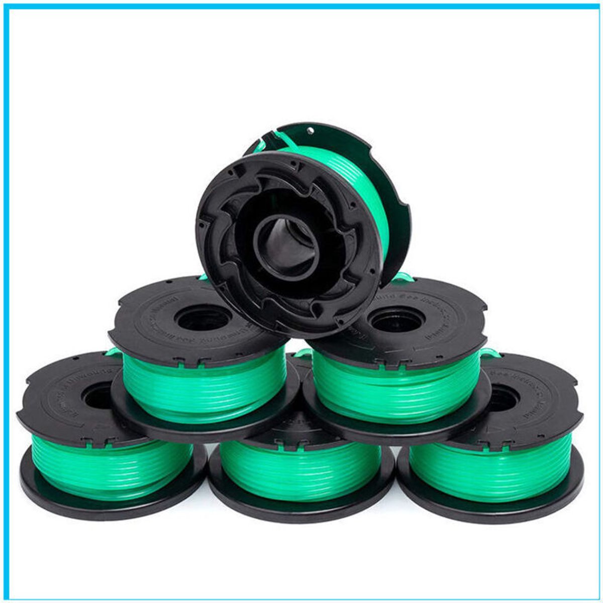 Zes groene spoelen geschikt voor Black & Decker SF-080