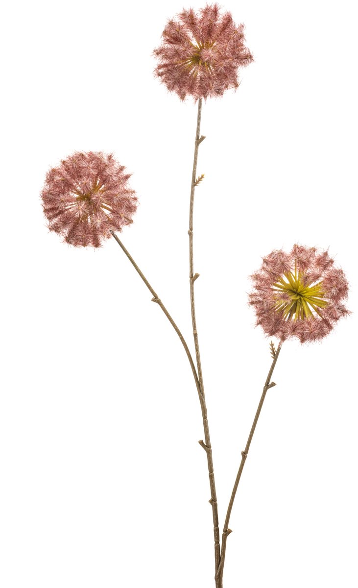 Kunsttak Dandelion Roze - Lente Decoratie Kunststof
