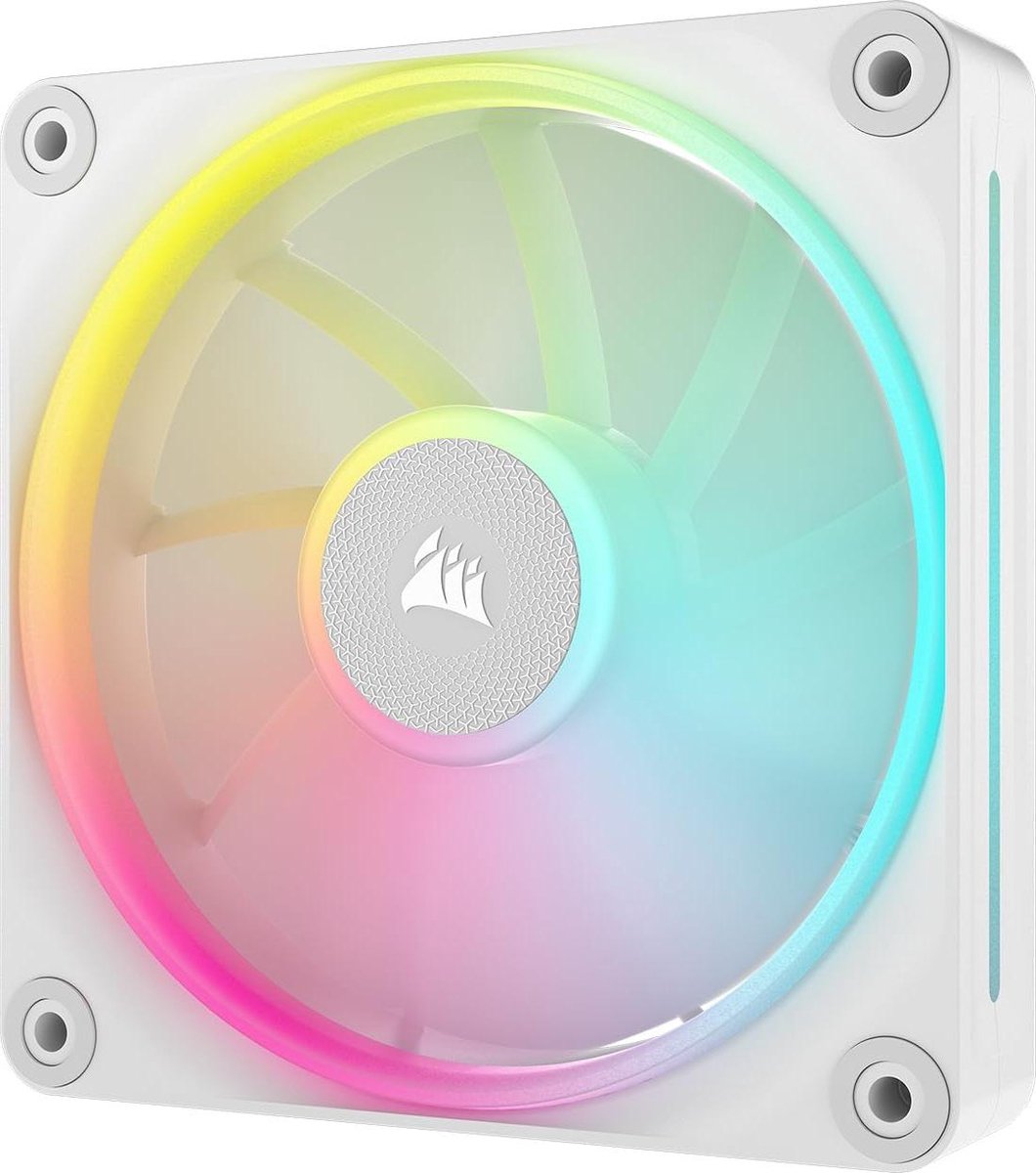 Ventilator PC - Computer Fan - Koeling Optimaliseren - Dubbele Lichtringen - 120mm - Wit