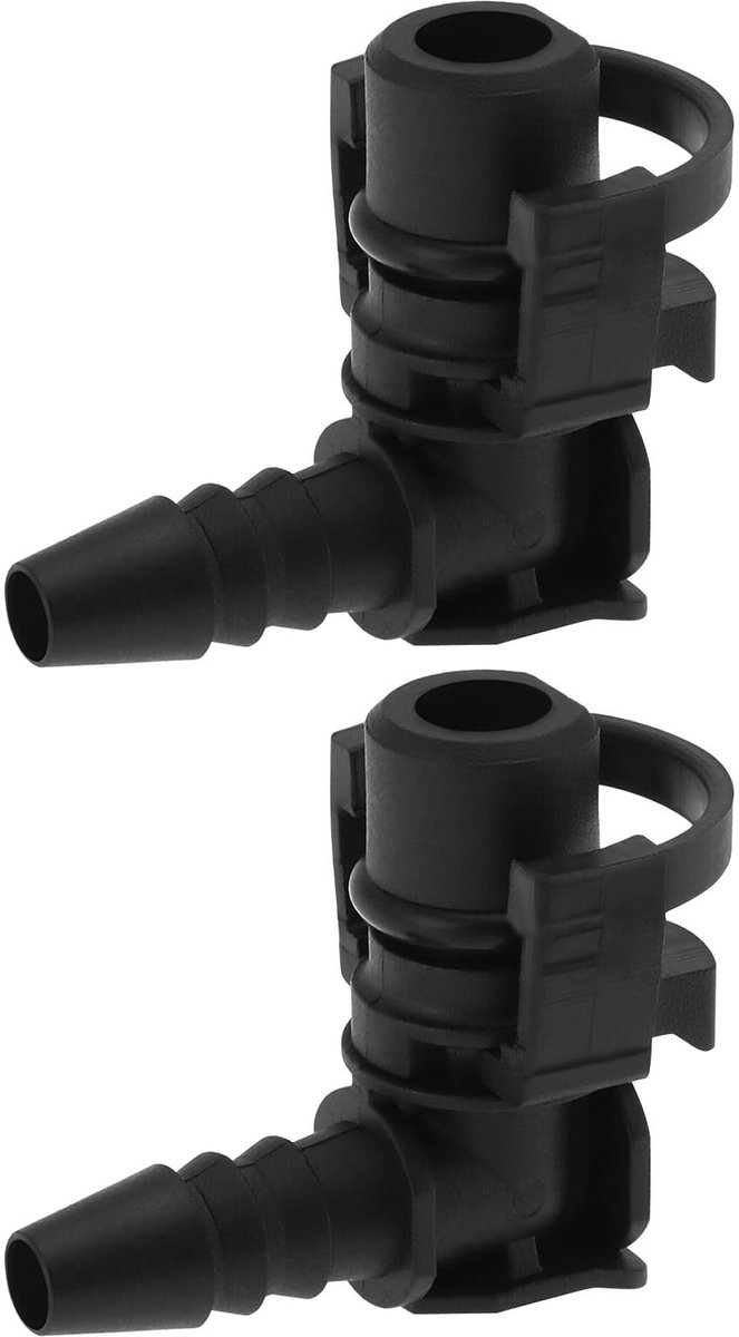 aladdien - Gasklephuis - Slangconnector - Hoogwaardige Kwaliteit - Zwart - Compatibel met Vauxhall Mokka en Chevrolet Cruze - 2 Stuks - 36,5 x 30,1 mm