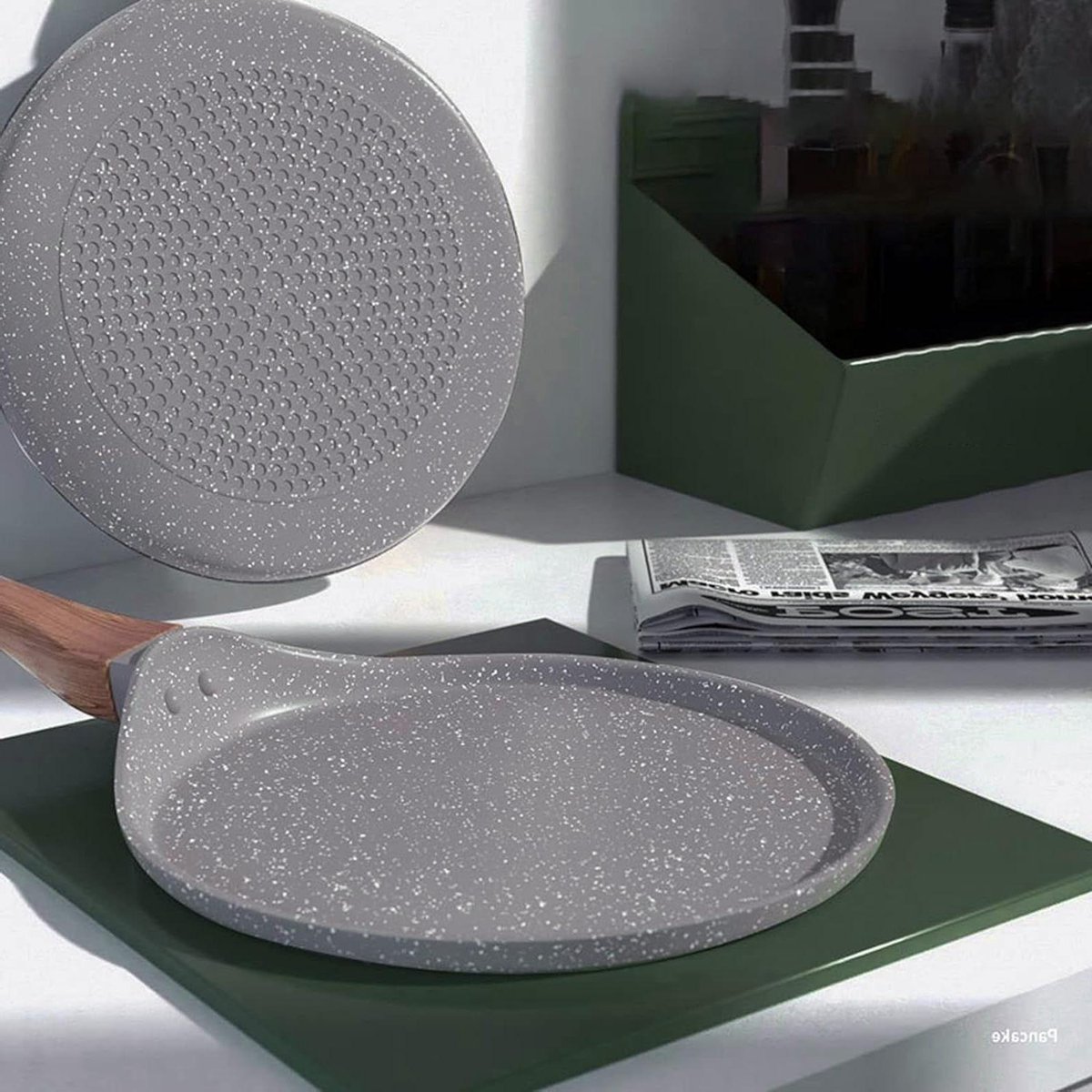 Koekenpan - Pancake pan - Ontbijt Bakken - Anti-aanbaklaag - 23 cm - Grijs