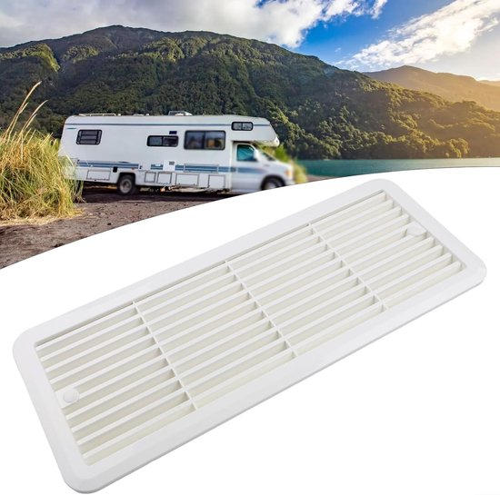 Koelkast Ventilatierooster - Ventilatie Opening - Camper Koeling - Geoptimaliseerde Luchtstroom - 483mm x 186mm - Wit — afbeelding 2