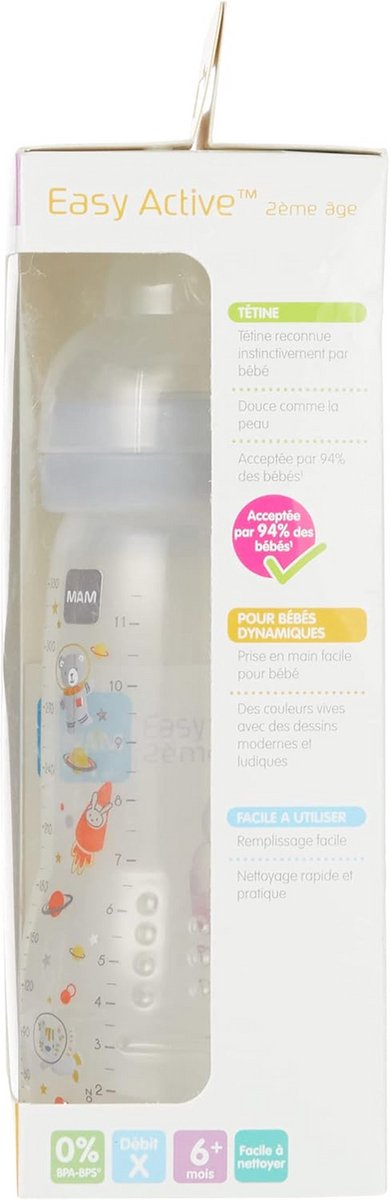 MAM Flesje met fopspeen, bedrukt, 330 ml, grijs van MAM — afbeelding 5