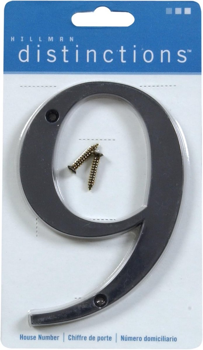 Zwart Inbouwcijfer 5 Inch - Modern Huisnummer voor Buiten en Binnen