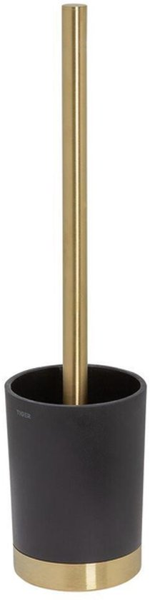 Tiger Tune -  Brosse WC avec support autoportante - Laiton brossé / Noir