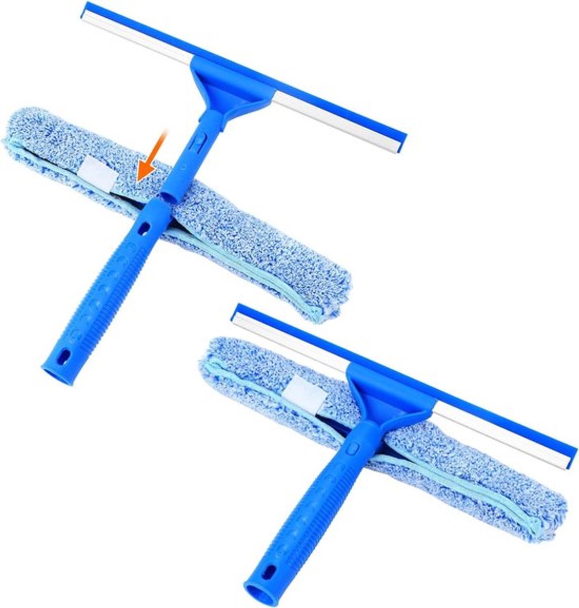 35cm glaswisser en trekker van siliconen en microvezel voor badkamer en douche