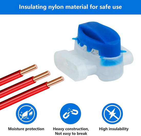 Gel Connector - 30 Stuks - met 10 waterdichte kabelklemmen - Kabelverbinder - Model 314 - waterdichte kabelklem - Draadverbinders voor perimeterdraad - Begrenzingsdraad - voor robotmaaier / tuin / outdoor / auto van Merkloos	 — afbeelding 5