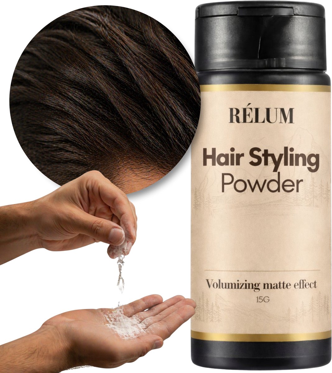 Rélum Volume Poeder - Texture Powder – Haarpoeder - Hair - Poeder Wax – Styling – Fluffy - Based - Matte - 15G