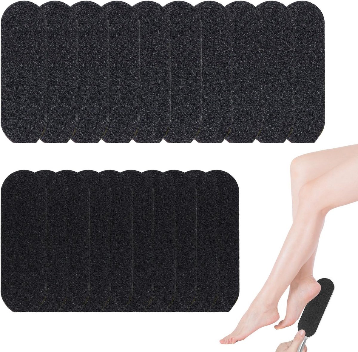 50 Stuks Pedicure Vijl Opvulpads, 100+180 Korrel Vervangpads voor Professionele Voetverzorging, Herbruikbare Zelfklevende Voetvijl voor het Verwijderen van Eelt en Dode Huid