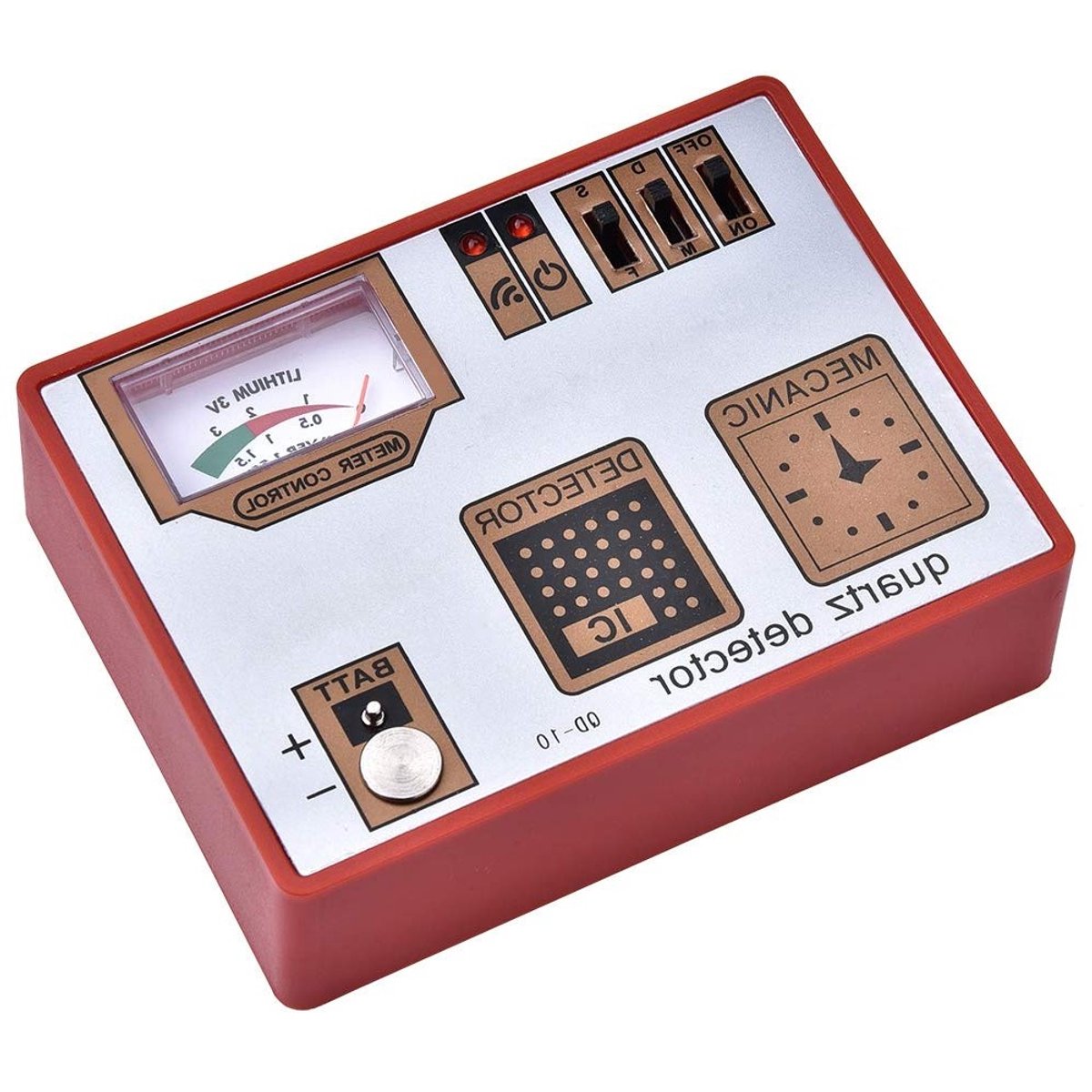 Multi-functionele demagnetiseur voor horloges met batterijmeting en pulsfunctie, ideaal voor quartz horloges en timing machines